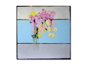 PINK BOUQUET - Oil and mixed technique on canvas by ICI ET LÀ - view 2
